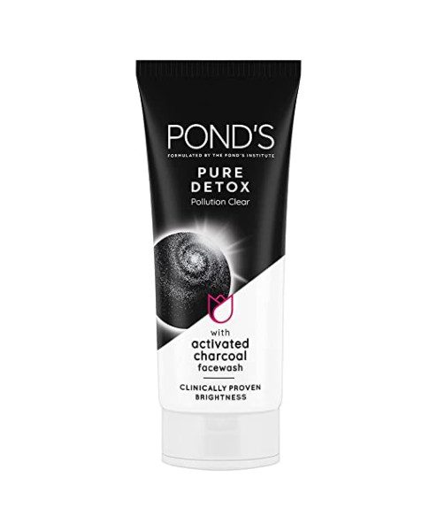 POND'S Pure Detox Face Wash Charcoal for Fresh, Glowing Skin 100g 